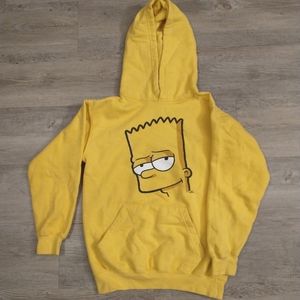 Bart Simpson Youth Large Hoodie Yellow